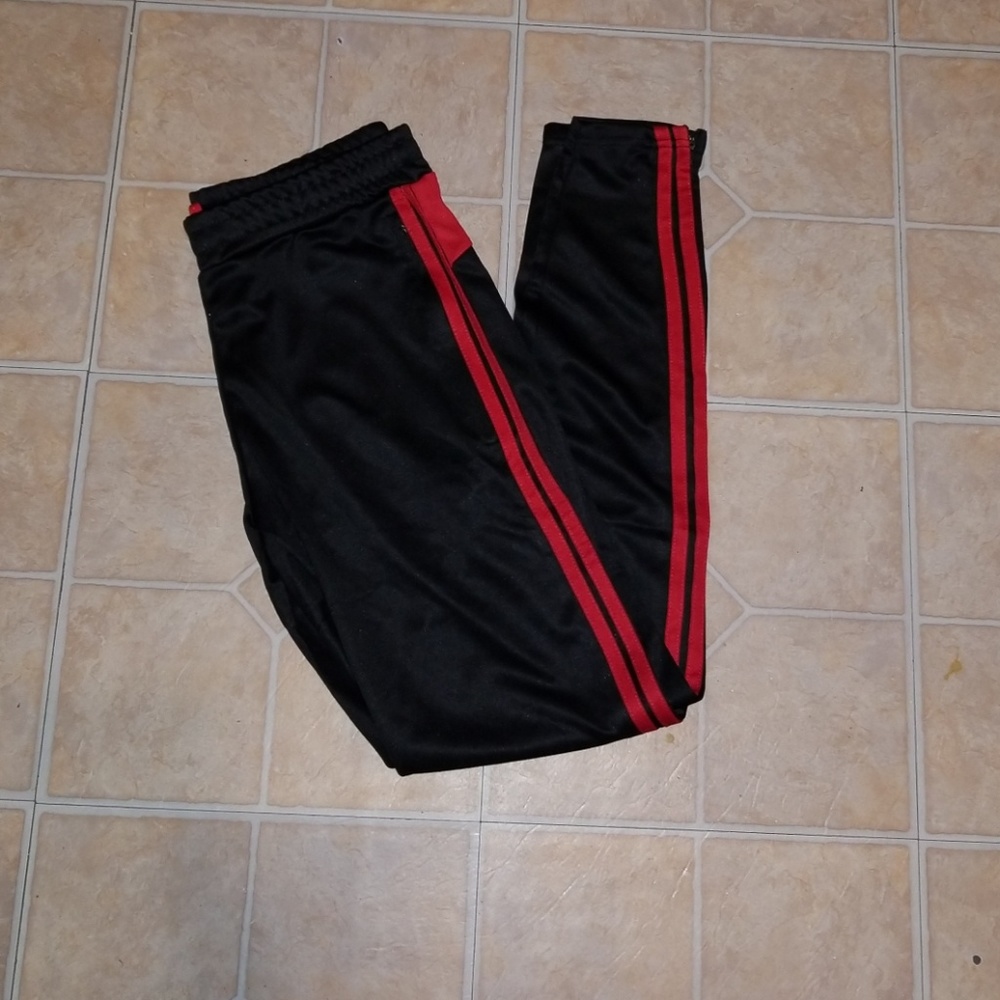 Small red and black joggers